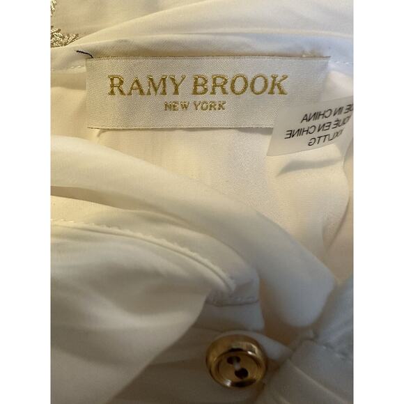 NWOT Ramy Brook Kahlil Maxi Dress‎ XXL Embroidered Hem Beachy Tiered NO BELT - Picture 10 of 12